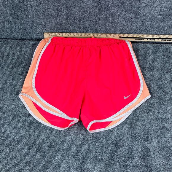 Nike Dri-Fit Active Shorts Womens M Pink Orange Running Lightweight Athletic Gym - Picture 1 of 8